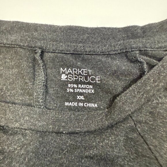 Market & Spruce Gray (Black) Knit Top Women’s 1X – Plus Size Sweater-Lightweight - Picture 5 of 6